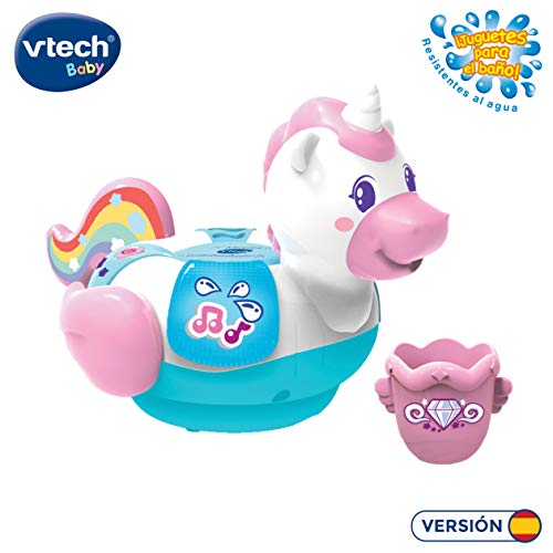 VTech- Baby: ¡Al Agua Juguete Electrónico, Pequeño Unicornio, Multicolor (3480-516022)