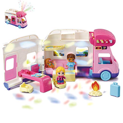 VTech - Caravana de Aventuras TutTut Amigos, Coche Interactivo con Diversos Accesorios y Elementos para manipular, aprende Vocabulario, música, Incluye 3 Personajes