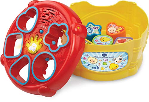 VTech Chimpón Tambor - Juguete Electrónico Encajable con Piezas para Insertar y Aprender Formas, Números y Animales, Multicolor (80-185122) , color/modelo surtido