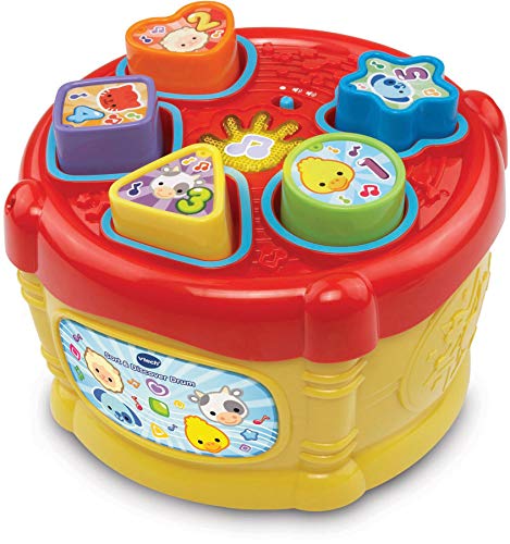 VTech Chimpón Tambor - Juguete Electrónico Encajable con Piezas para Insertar y Aprender Formas, Números y Animales, Multicolor (80-185122) , color/modelo surtido