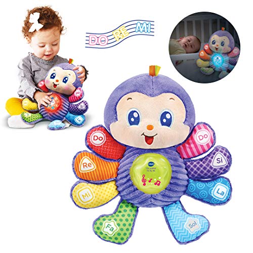 VTech Lila Patitas Do Re Mi, Peluche Interactivo para bebés +6 Meses, Día con Actividades más dinámicas y Modo Noche con Sonidos y melodías relajantes, Multicolor, versión ESP, Color (3480-528622)