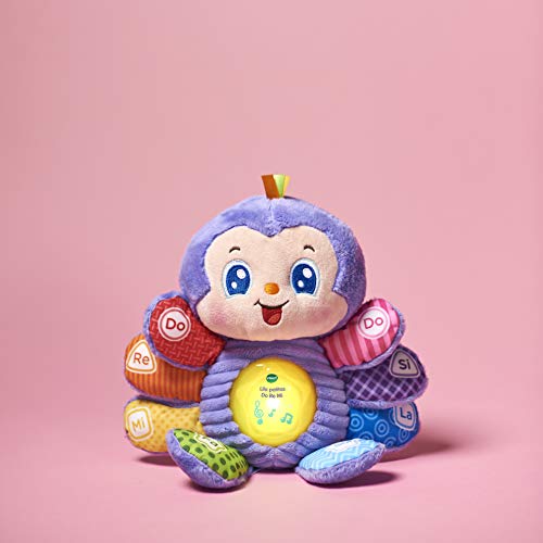 VTech Lila Patitas Do Re Mi, Peluche Interactivo para bebés +6 Meses, Día con Actividades más dinámicas y Modo Noche con Sonidos y melodías relajantes, Multicolor, versión ESP, Color (3480-528622)