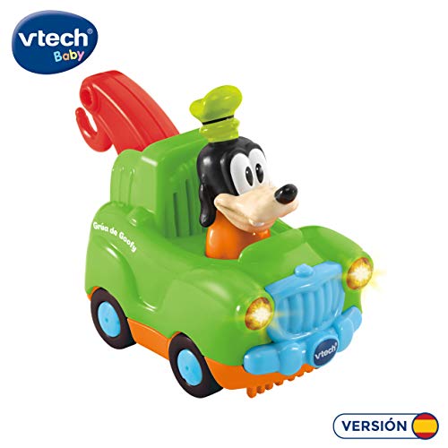 VTech- TutTut Bólidos Disney Mickey & Friends Grúa, Coche Interactivo con Música, Color Verde (TTB Goofy)