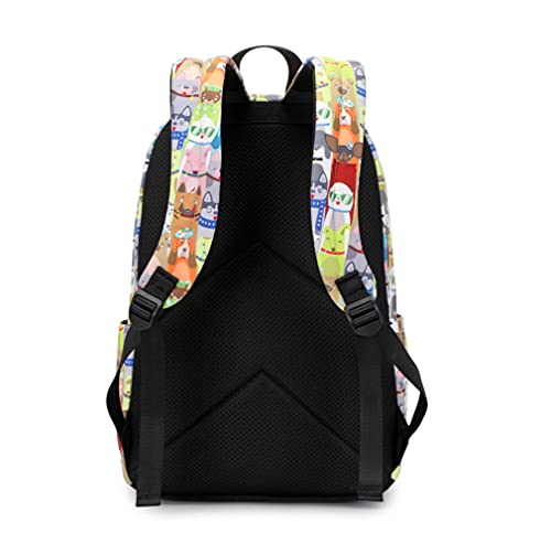 Wadirum Mochila Escolar con diseño Moderno para niños Adolescentes Bolso Escolar Perro