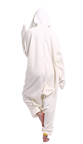 Wamvp Kigurumi Pijama Animal Unisex para Adultos Traje de Disfraz -Blanco XL