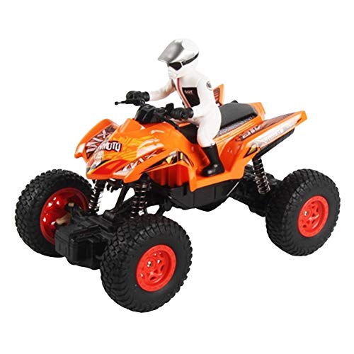 Wandisy Venta Loca Juguete de Moto para niños, Moto de Playa de plástico con Control Remoto para niños(Naranja)