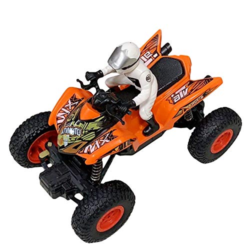 Wandisy Venta Loca Juguete de Moto para niños, Moto de Playa de plástico con Control Remoto para niños(Naranja)