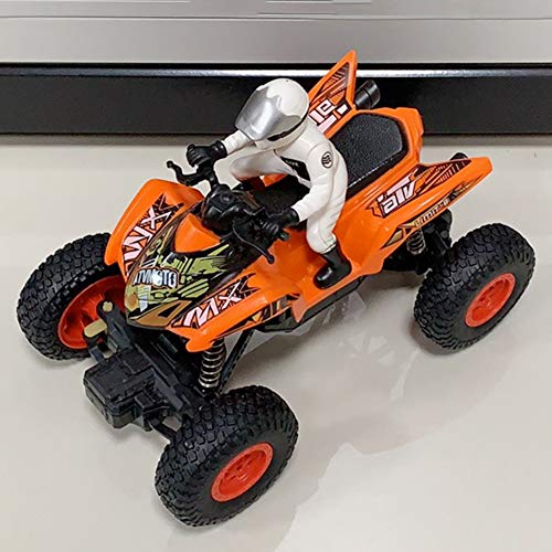 Wandisy Venta Loca Juguete de Moto para niños, Moto de Playa de plástico con Control Remoto para niños(Naranja)