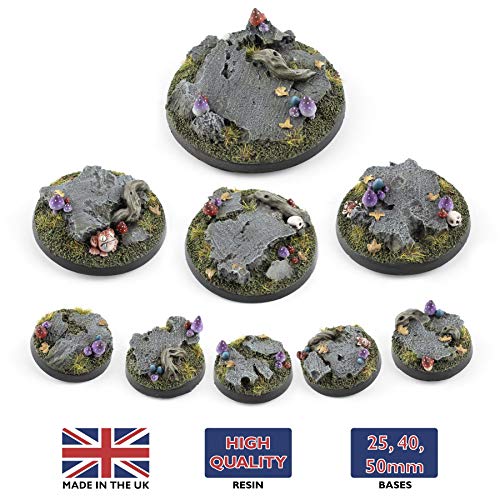 War World Gaming - Peanas Goblin Setas De Bosque Oscuro x 10 (25mm) - Escala 28mm Wargaming Diorama Miniaturas Batalla Ejército Horda Minis Maqueta Wargame Modelismo