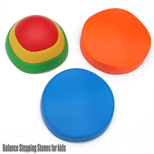 WBDZ Balance Stepping Stones para niños, Interior y Exterior, Juego de Carrera de obstáculos para niños, Juguete River Rock apilable, Mejora la coordinación y la Fuerza