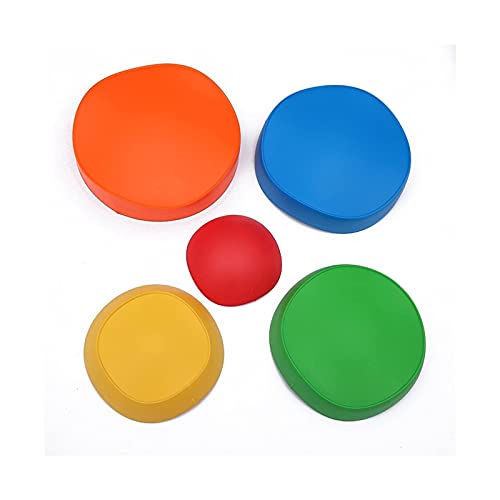 WBDZ Balance Stepping Stones para niños, Juegos de Carreras de obstáculos para niños en Interiores y Exteriores, Juguetes interactivos de River Rock de Colores para Adultos y niños