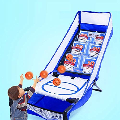 WDLY Máquina De Juego De Los Niños Electrónicos De Puntuación De Baloncesto Puesto De Tiro Cubierta, Juguete Entrenamiento Portátil Juego De Baloncesto De La Diversión De Puerta para Niños Y Adultos