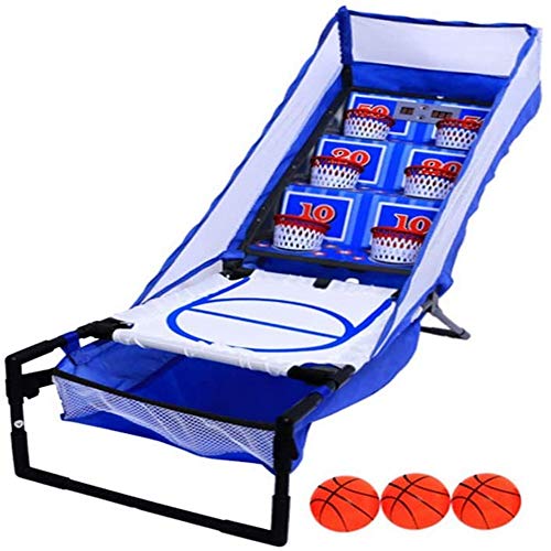 WDLY Máquina De Juego De Los Niños Electrónicos De Puntuación De Baloncesto Puesto De Tiro Cubierta, Juguete Entrenamiento Portátil Juego De Baloncesto De La Diversión De Puerta para Niños Y Adultos