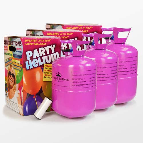 We Are Party Pack Maxi Triple - 3 bombonas de Helio de 0.42m3 para 150 Globos