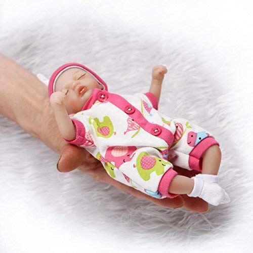 WEHQ Rebirth Doll, Juguetes para niños Lovely Tiny 8 Pulgadas 20cm Realista Reborn Baby Doll Vinilo de Silicona Duro Niñas Gemelos Pequeños bebés Tamaño de la Palma