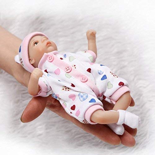 WEHQ Rebirth Doll, Juguetes para niños Lovely Tiny 8 Pulgadas 20cm Realista Reborn Baby Doll Vinilo de Silicona Duro Niñas Gemelos Pequeños bebés Tamaño de la Palma