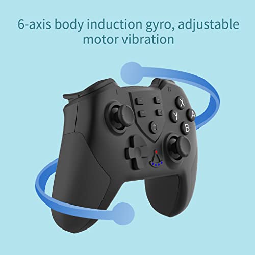 Weilifang T23 Pro Bluetooth Compatible con Bluetooth Gamepad Vibration Joystick BT Game Controller para, Negro