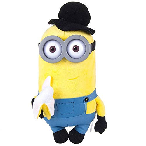 Whitehouse Peluche Minion Disfrazado Peluche Minion con Gafas de Plástico, Peluche Suave y blandito (Minion con Platano)