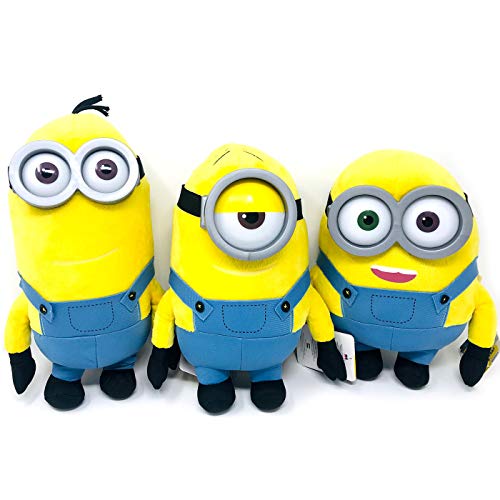 Whitehouse Peluche Minions Bob Kevin Stuart 25/30cm Minion con Gafas de Plástico, Peluche Suave y blandito, Envió Modelo Aleatorio (Se envía 1 Unidad)