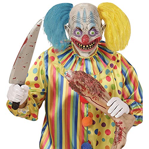 WIDMANN 00403 ? Máscara Psycho Payaso con pelo bicolor, talla única