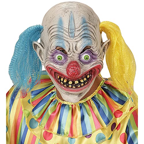 WIDMANN 00403 ? Máscara Psycho Payaso con pelo bicolor, talla única