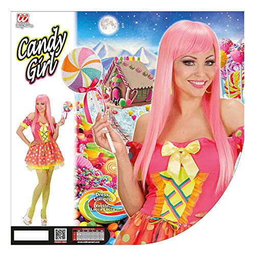 WIDMANN 49193 ? Adultos Disfraz Candy Girl, vestido y piruleta