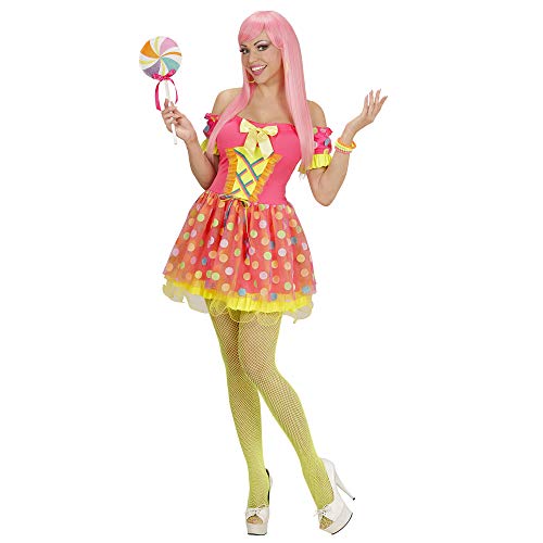 WIDMANN 49193 ? Adultos Disfraz Candy Girl, vestido y piruleta