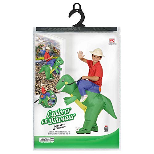 WIDMANN- Disfraz hinchable de dinosaurio, Color blanco, talla única (75503)