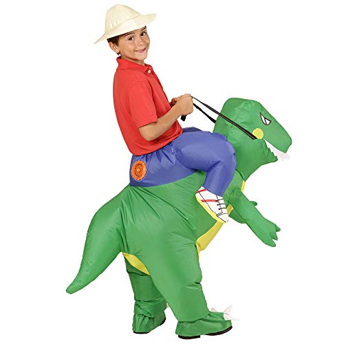 WIDMANN- Disfraz hinchable de dinosaurio, Color blanco, talla única (75503)