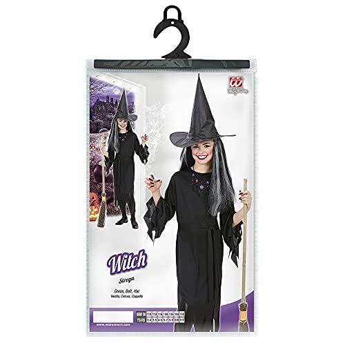 WIDMANN Widman - Disfraz de halloween bruja para niña, talla 8-10 años