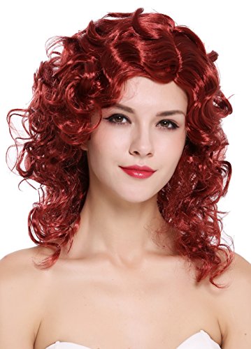 WIG ME UP- 0051-ZA14/ZA12 Peluca Mujer Carnaval Halloween Muy voluminoso rizos Rizado denso Rojo Mezcla Femme Fatale