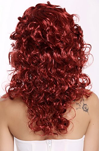 WIG ME UP- 0051-ZA14/ZA12 Peluca Mujer Carnaval Halloween Muy voluminoso rizos Rizado denso Rojo Mezcla Femme Fatale