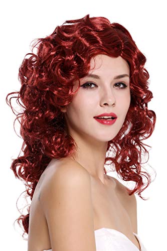 WIG ME UP- 0051-ZA14/ZA12 Peluca Mujer Carnaval Halloween Muy voluminoso rizos Rizado denso Rojo Mezcla Femme Fatale