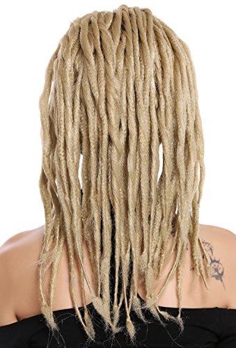 WIG ME UP- 90674-ZA89 Peluca Mujer Hombre Carnaval Halloween Dreadlocks Rasta Rastafari Caribe Tablista Rubio