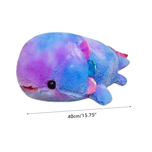 WIIBST Arco iris Axolotl peluche animal – 40 cm algodón Plushies muñeca suave manta almohada para la decoración del hogar del coche Plushies peluche suave cojín lumbar trasero gran regalo para niños