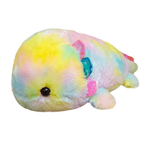 WIIBST Arco iris Axolotl peluche animal – 40 cm algodón Plushies muñeca suave manta almohada para la decoración del hogar del coche Plushies peluche suave cojín lumbar trasero gran regalo para niños