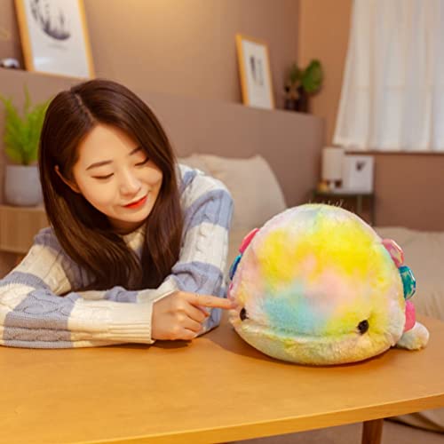 WIIBST Arco iris Axolotl peluche animal – 40 cm algodón Plushies muñeca suave manta almohada para la decoración del hogar del coche Plushies peluche suave cojín lumbar trasero gran regalo para niños