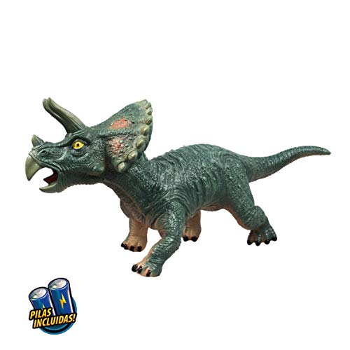 Wild Predators - Triceratops Foam, Blanditos con Sonido, Figuras Dinosaurios Juguetes Niños 3 años o más, Dinosaurio Gigante Juguete, Verde, 3 Años O Más