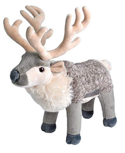 Wild Republic-17700 CK Reno de Peluche Suave, Color Gris, 30 cm (17700)