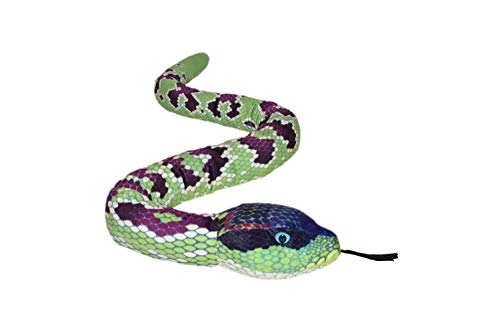 Wild Republic- Serpiente Verde y púrpura, Snakesss Peluche, 137 cm, Multicolor (1) , color/modelo surtido