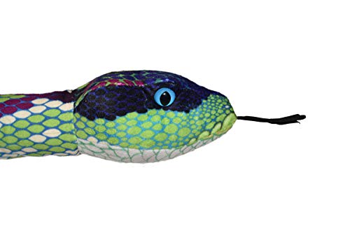 Wild Republic- Serpiente Verde y púrpura, Snakesss Peluche, 137 cm, Multicolor (1) , color/modelo surtido