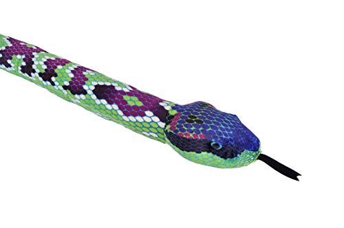 Wild Republic- Serpiente Verde y púrpura, Snakesss Peluche, 137 cm, Multicolor (1) , color/modelo surtido