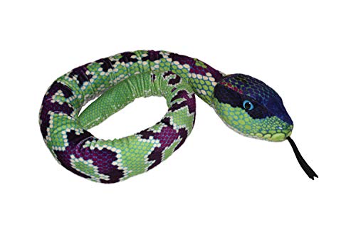 Wild Republic- Serpiente Verde y púrpura, Snakesss Peluche, 137 cm, Multicolor (1) , color/modelo surtido