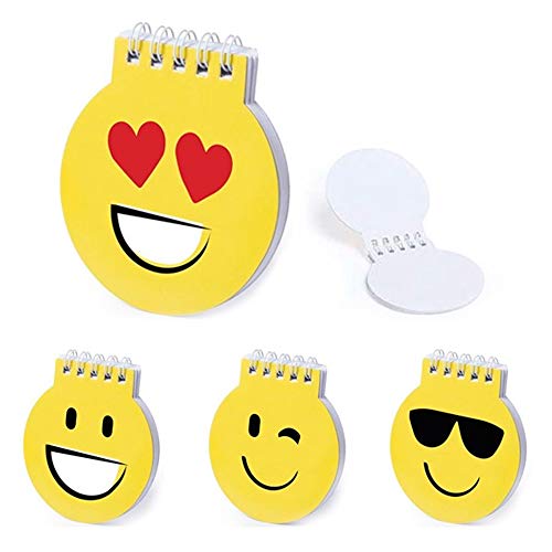 WINLON LIBRETA DE EMOTICONOS (Lote 20 Unidades)-Cuadernos Emoji - Libretas Anillas orginales con Motivos de Emoticono