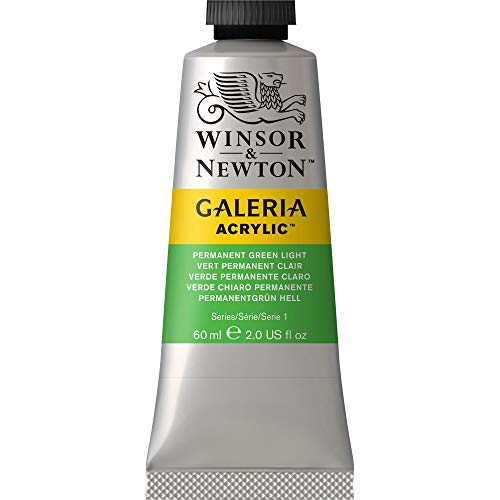 Winsor & Newton Galería - Pintura Acrílica , 60 ml, Verde (Permanent Green Light)