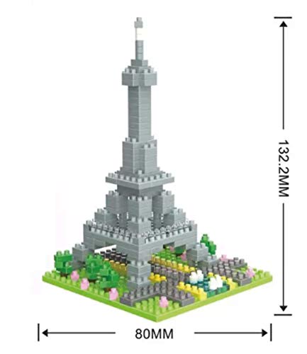 Wise Hawk Torre Eiffel de París. Modelo de Arquitectura para armar con nanobloques