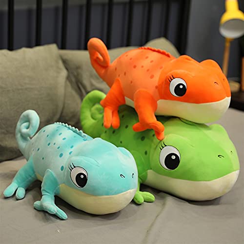 WJCRYPD 30-60 Cm Simulación Linda Camaleón Peluche Juguetes Encantadora Dibujos Animados Lagarto Animal Muñeca Suave Relleno Almohadas para Niñas Niñas muñeca de Peluche Qf Shop