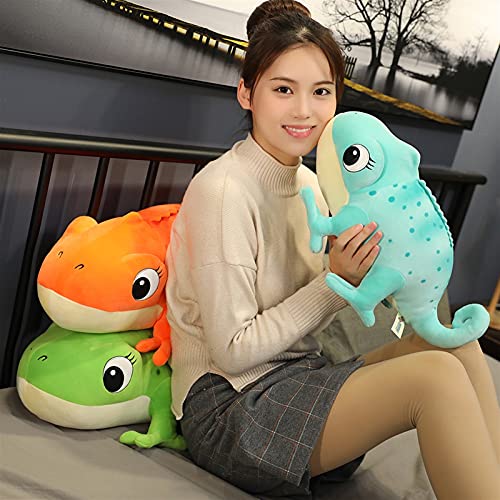 WJCRYPD 30-60 Cm Simulación Linda Camaleón Peluche Juguetes Encantadora Dibujos Animados Lagarto Animal Muñeca Suave Relleno Almohadas para Niñas Niñas muñeca de Peluche Qf Shop