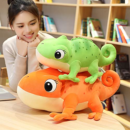 WJCRYPD 30-60 Cm Simulación Linda Camaleón Peluche Juguetes Encantadora Dibujos Animados Lagarto Animal Muñeca Suave Relleno Almohadas para Niñas Niñas muñeca de Peluche Qf Shop