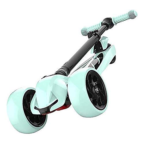 WJJ Patinetes Para Niños Barras de motos, Scooter adultos, Vespa ruedas, plegables Kick for niños pequeños, Kick amortiguadora de golpes con el manillar ajustable y con luz Pu Rueda, 220 libras de cap